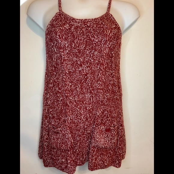 Wet Seal 2 Pocket Crochet Sleeveless Sweater Size Large - Picture 5 of 6